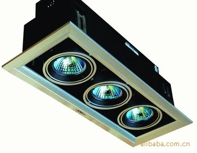 【嘉美照明JOM 503-01单头豆胆灯闪银边 三头石英灯】价格,厂家,图片,格栅灯具,深圳市嘉美照明灯饰-