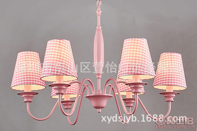 儿童房的艺术之光 DD622美式简约铁艺吊灯，点亮女孩的温馨浪漫梦